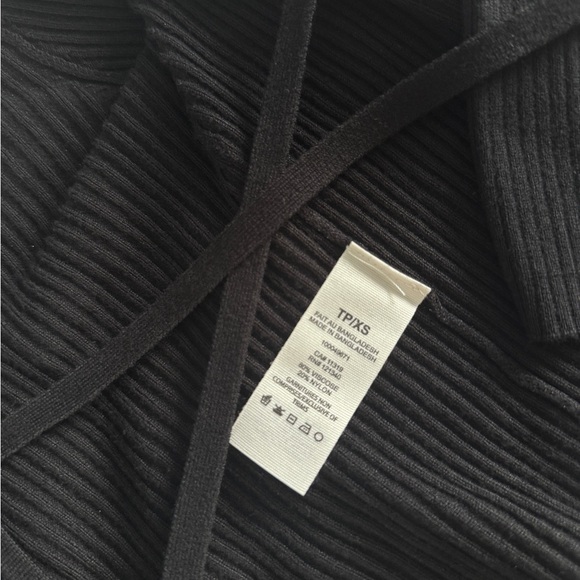 Garage Black Ribbed Tie Front Cardigan – Size XS (Never Worn) - Picture 6 of 10